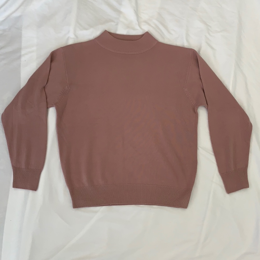 Soft Pink Turtleneck Sweater